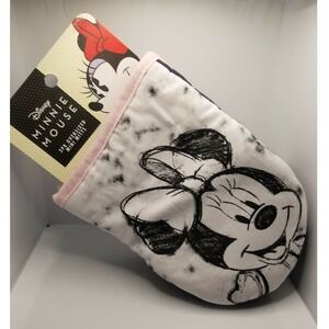 Disney Minnie Mouse 2PK NEW Oversized Mini Oven Mitts Gloves Pink White Grey New